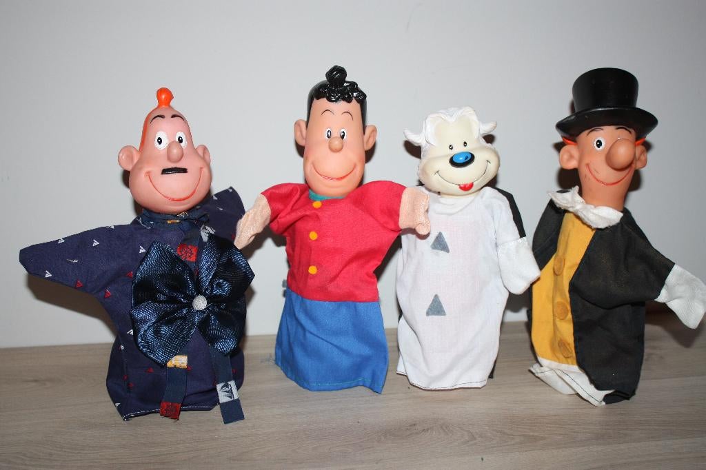 Studio 100 , 4 handpoppen , Samson en Gert, Enlèvement ou Envoi, Utilisé, TV, Figurine ou Poupée