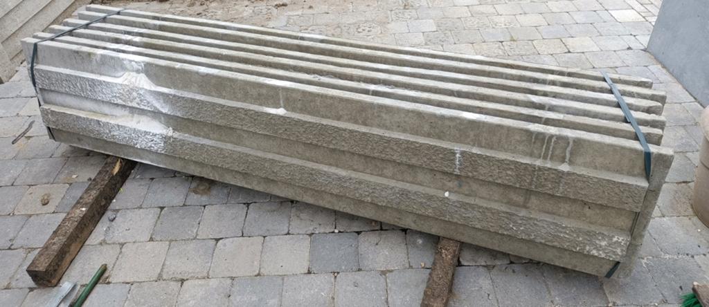 Plaques de renfort clôture béton.6 pièces., Enlèvement