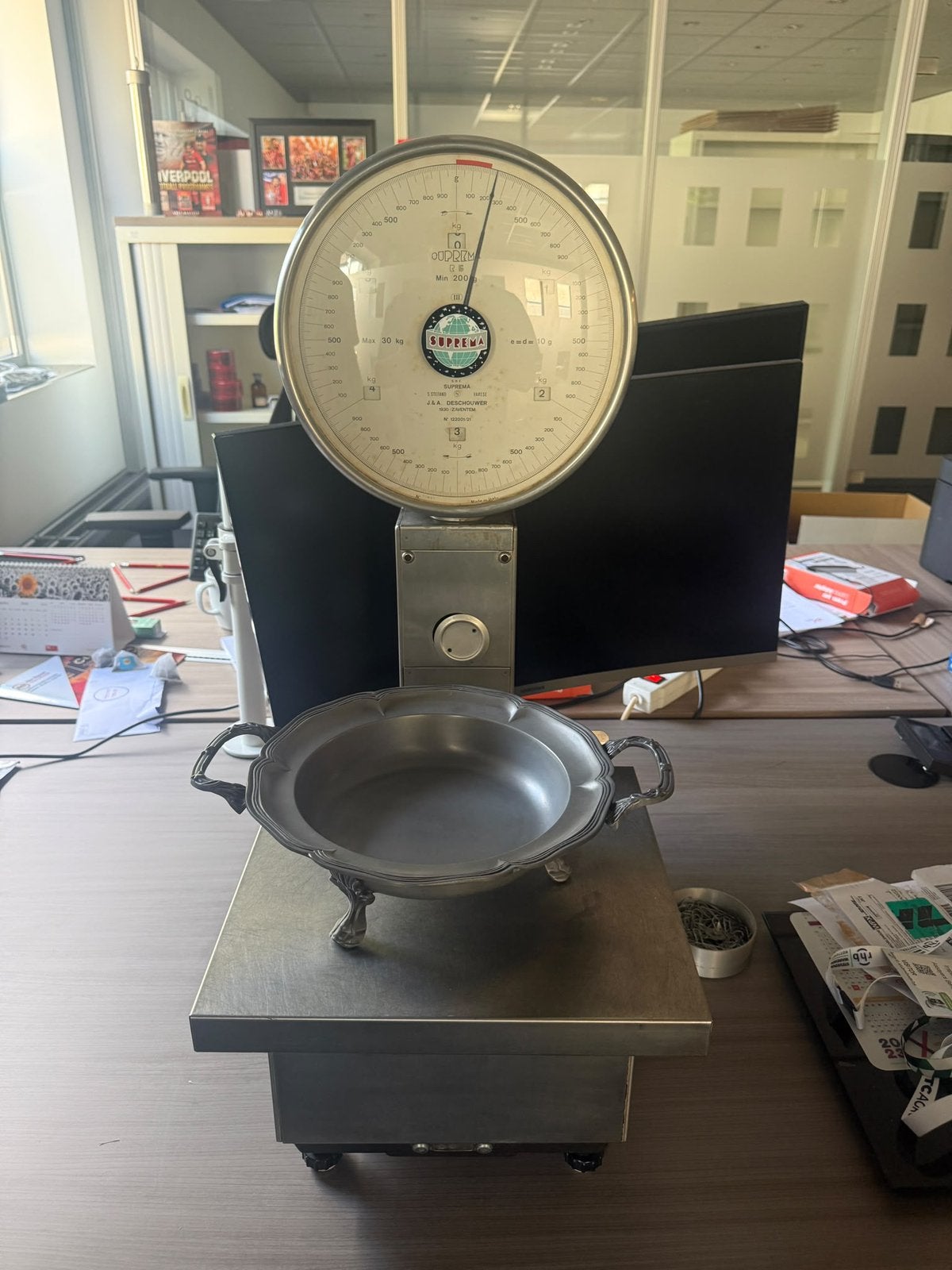 Vintage SUPREMA R5 mechanische winkelweegschaal – 30 kg, Balance de magasin, Analogique, 10 à 50 kg, Comme neuf