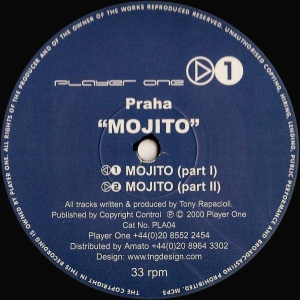 Praha - Mojito, Ophalen of Verzenden, Zo goed als nieuw, 12 inch, House