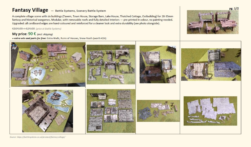 Fantasy Village - Battle Systems Terrain, Enlèvement ou Envoi, Neuf, Autres types, Accessoires