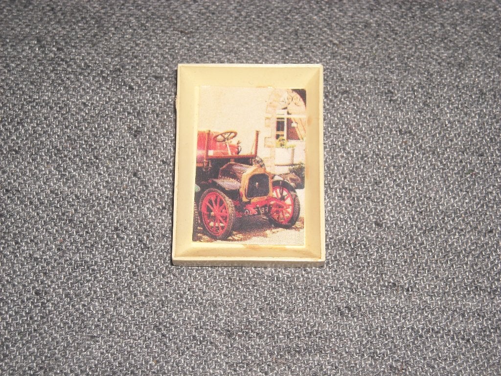 Caroline's Home schilderij 'antieke auto' - past in Lundby, Enlèvement ou Envoi, Utilisé, Maison de poupées