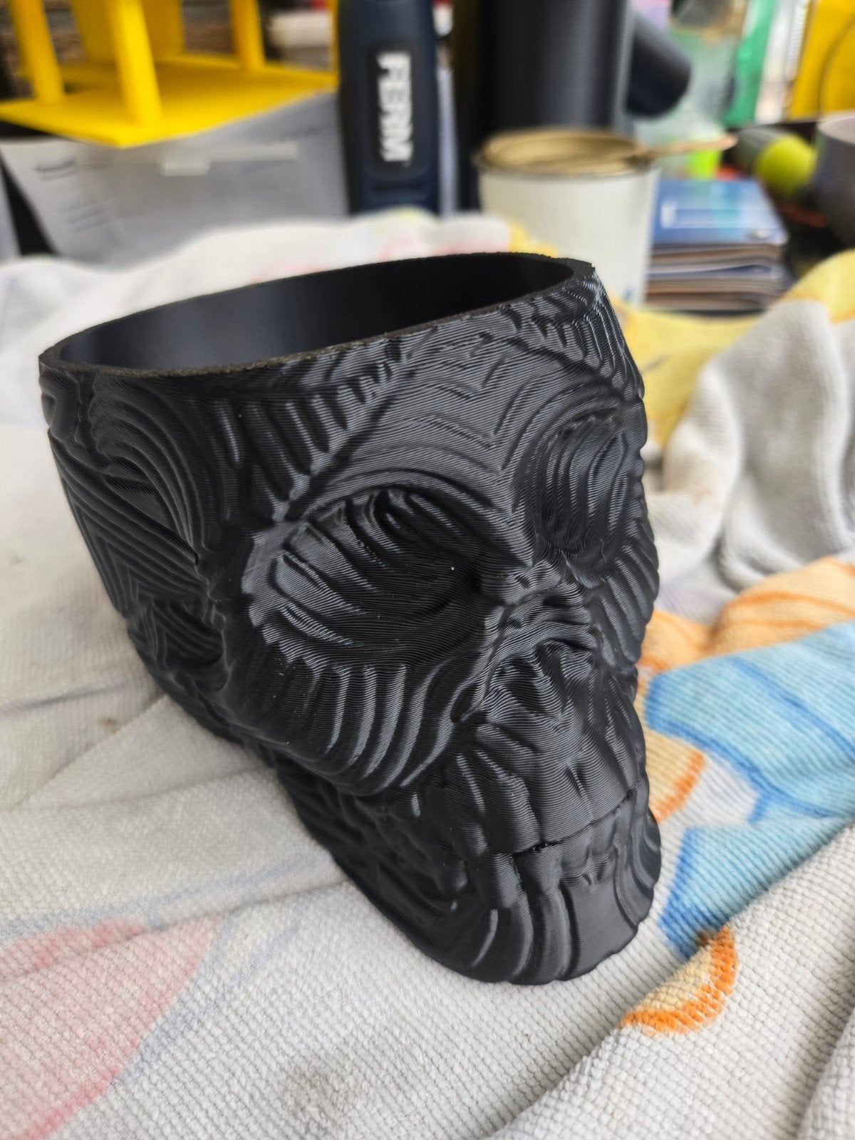 3d geprinte PLA bloempot Halloween, Huis en Inrichting, Zwart, Binnen, Overige typen, Nieuw