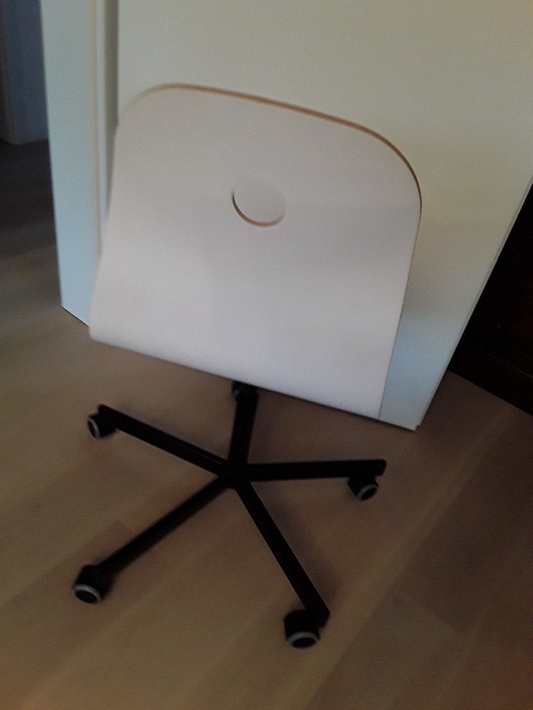 Chaise de bureau IKEA sur roulettes noires, Enlèvement, Comme neuf, Blanc, Chaise de bureau