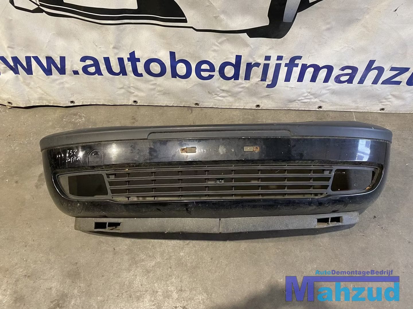 OPEL ZAFIRA A Zwart Z20R voorbumper bumper 1998-2005, Gebruikt, Voor, Opel Automobile GmbH, Kontakt@opel-infoservice.de