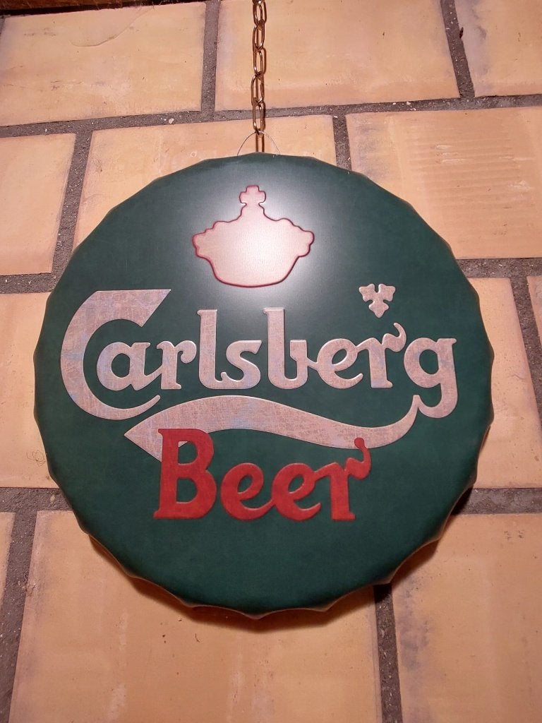 Carlsberg bord, Collections, Marques de bière, Enlèvement, Comme neuf, Panneau, Plaque ou Plaquette publicitaire, Autres marques