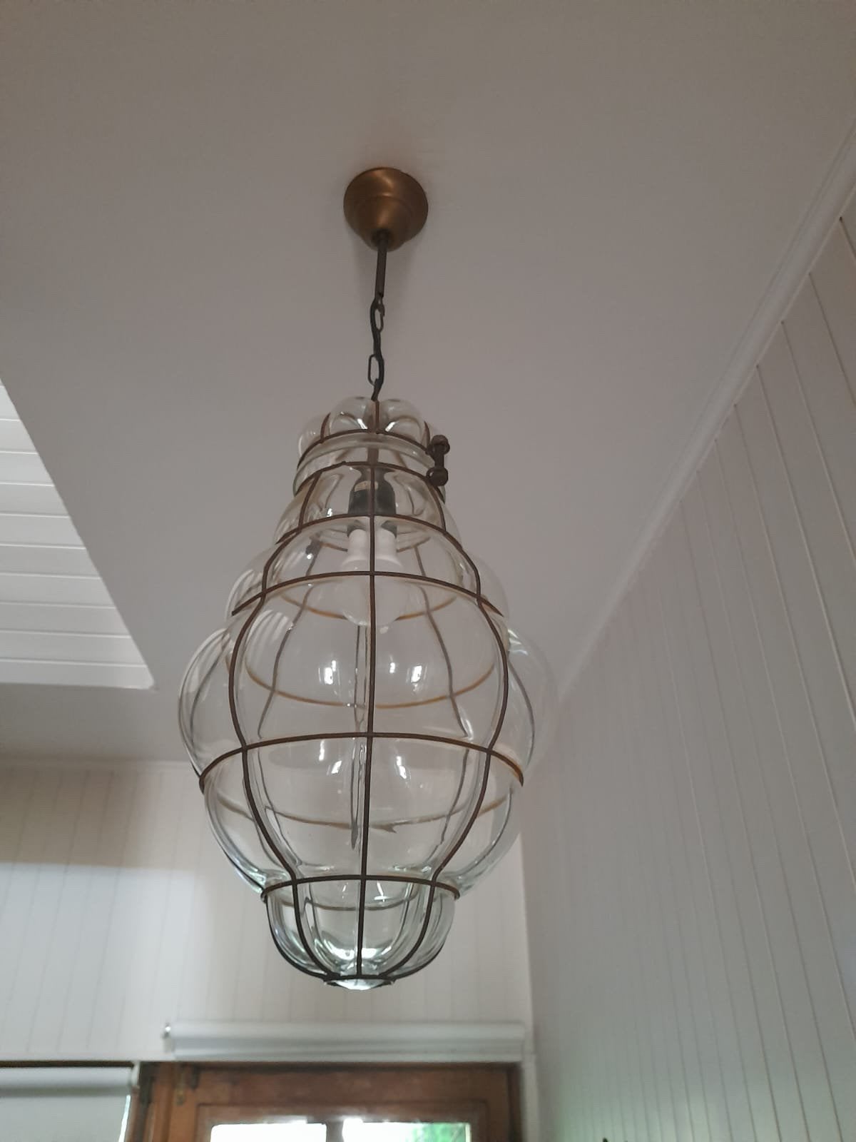 Glazen hanglamp, Enlèvement, Utilisé, Verre