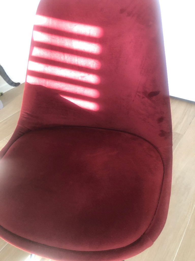 Eetkamerstoelen in velours uit Kick Collection, Huis en Inrichting, Ophalen, Overige kleuren, Zo goed als nieuw, Modern