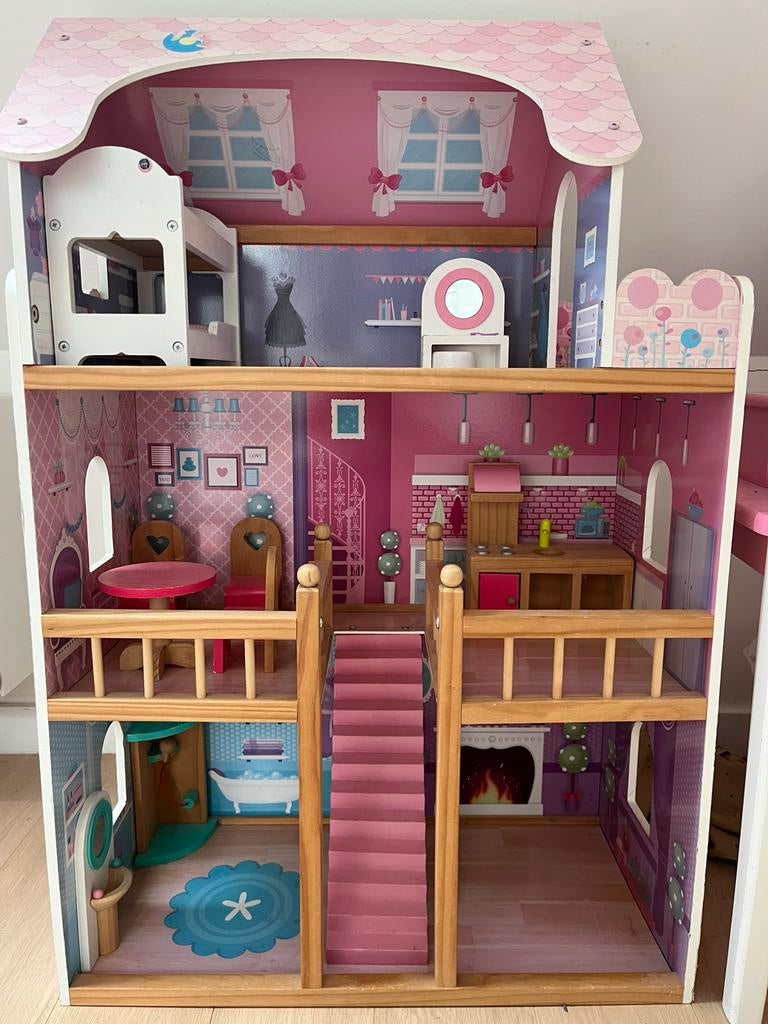Maison poupees en bois, Enlèvement, Utilisé, Maison de poupées