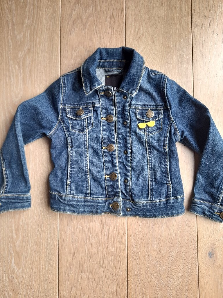 Jeans jas JBC blauw maat 110, Meisje, Ophalen of Verzenden, Zo goed als nieuw, Milla Star