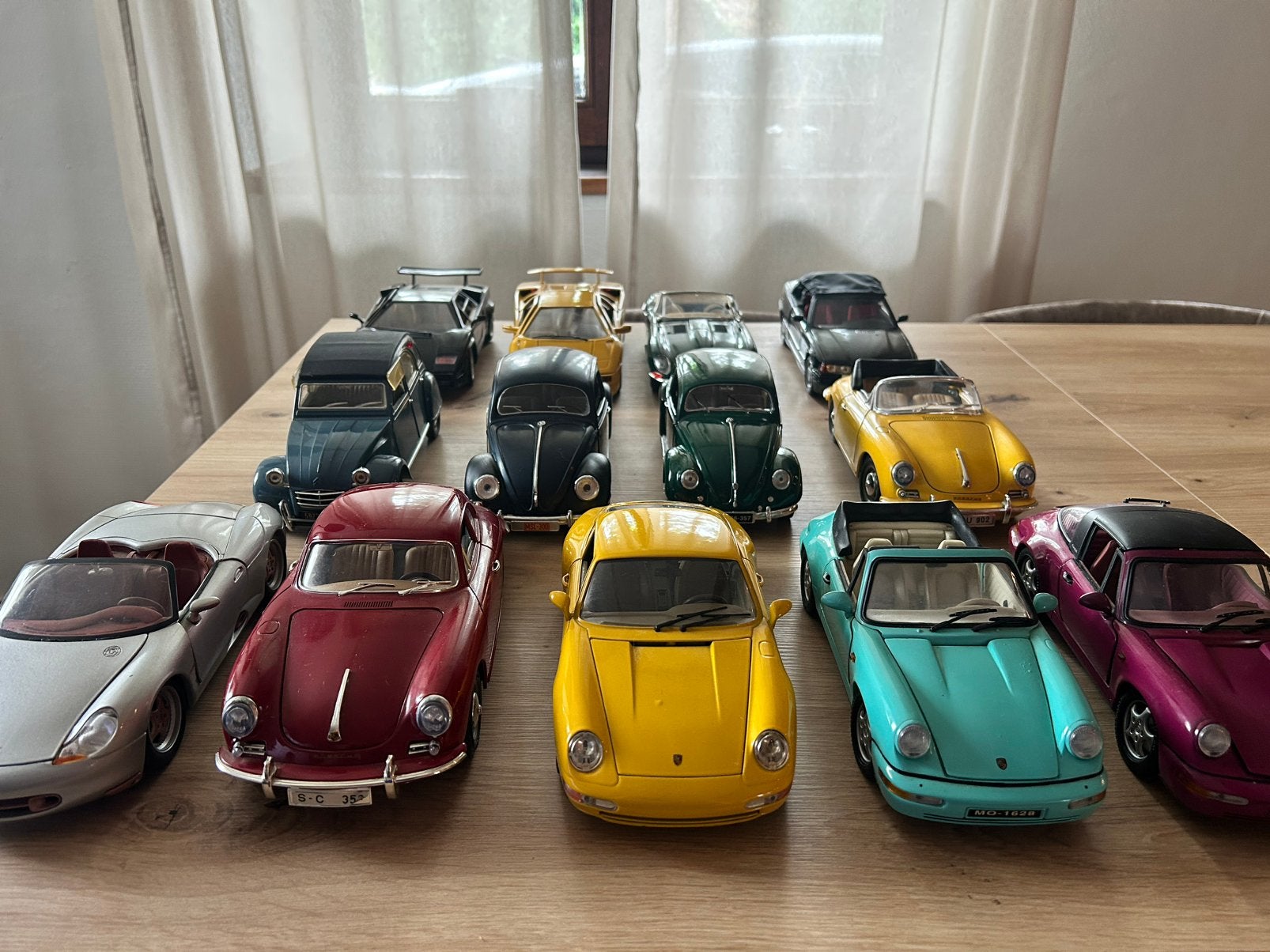Lot voitures miniatures 1/18 (porsche, vw, bmw,…), Enlèvement, Utilisé