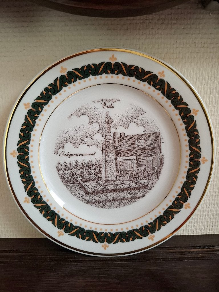 2 unieke borden EEDE (bij Sluis) porselein (g swaenepoel), Antiek en Kunst, Ophalen of Verzenden