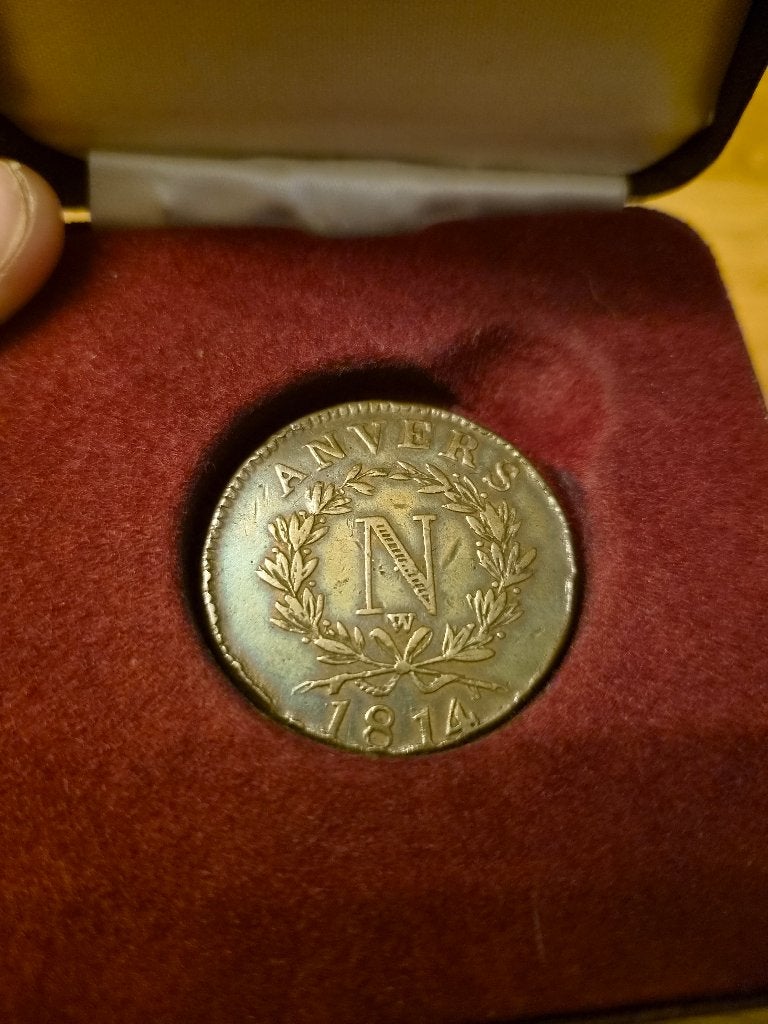 Rare 10 Centimes 1814 Anvers - Monnaie Obsidionale Napoléon, Enlèvement ou Envoi, Belgique, Série
