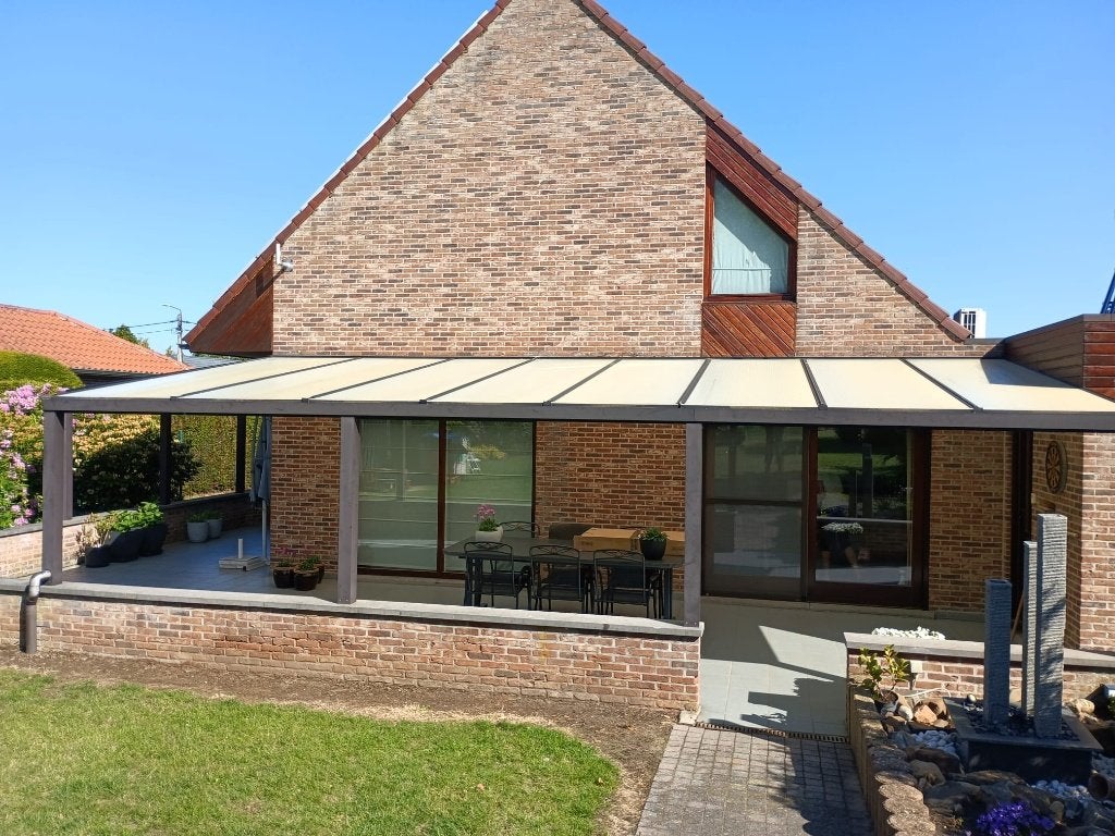Volledige Bruin Aluminium overkapping, Ophalen, Gebruikt, Landelijk, Metaal