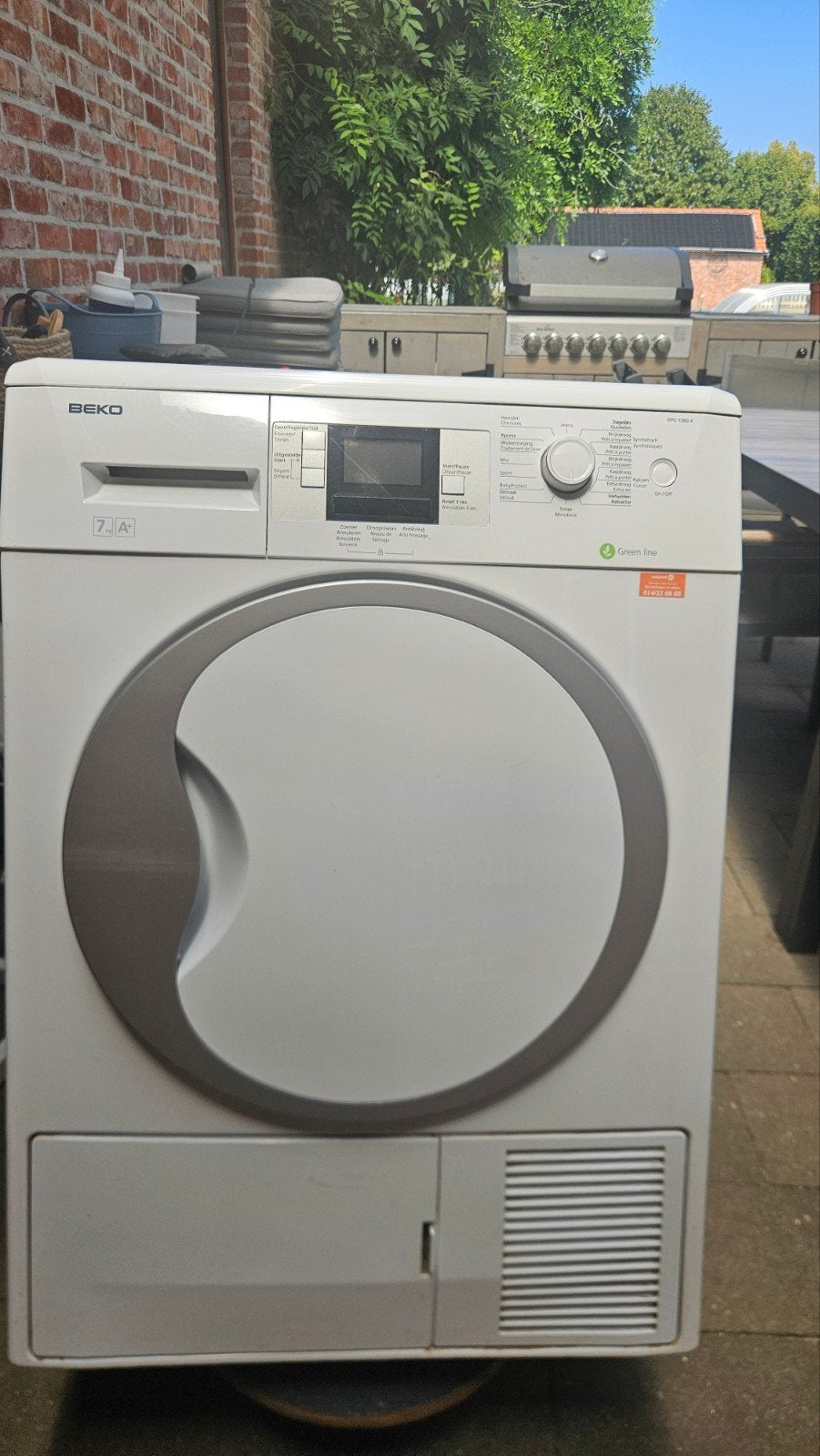 Beko DPU 7360 X droogkast, Enlèvement