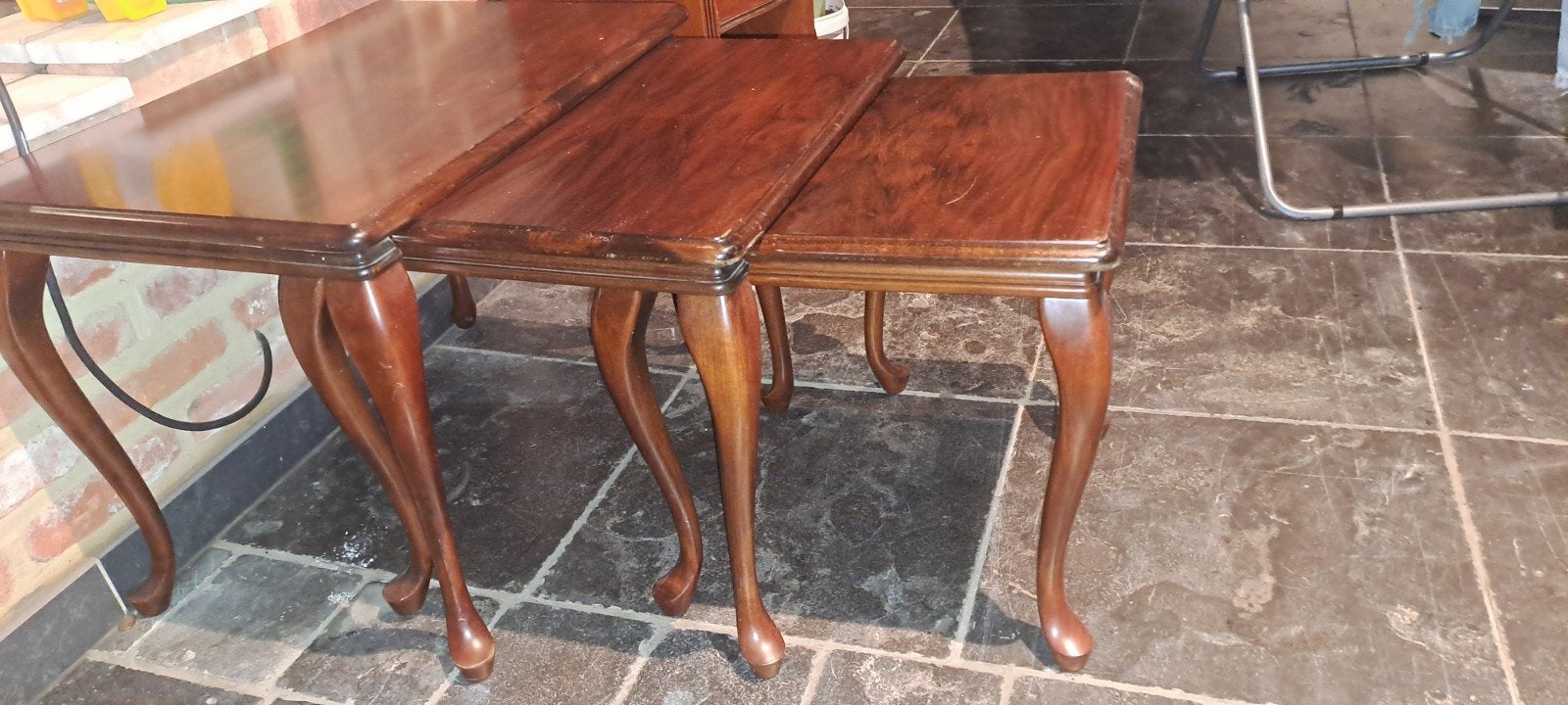 , Klassieke vintage nesttafels – set van 3 – prachtig hout, Enlèvement