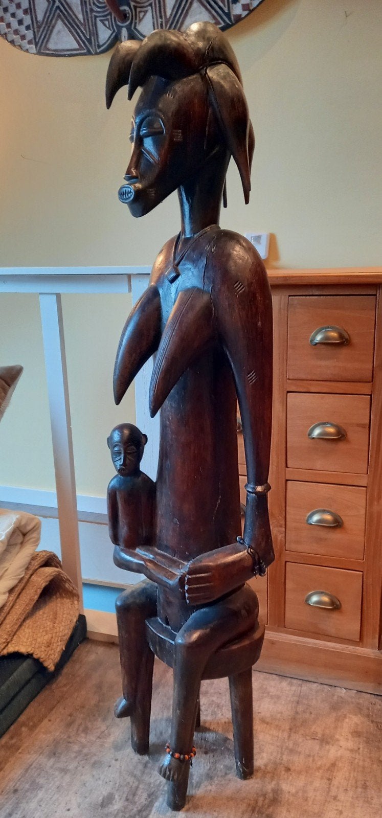 Senufo beeld 130cm (1960-70), Antiek en Kunst, Ophalen