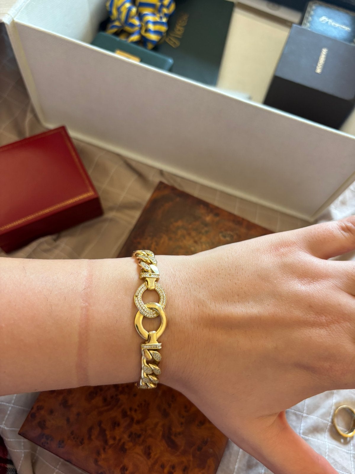 Bracelet en OR 18 karats de plus de 20 grammes, Enlèvement ou Envoi, Comme neuf, Or, Or