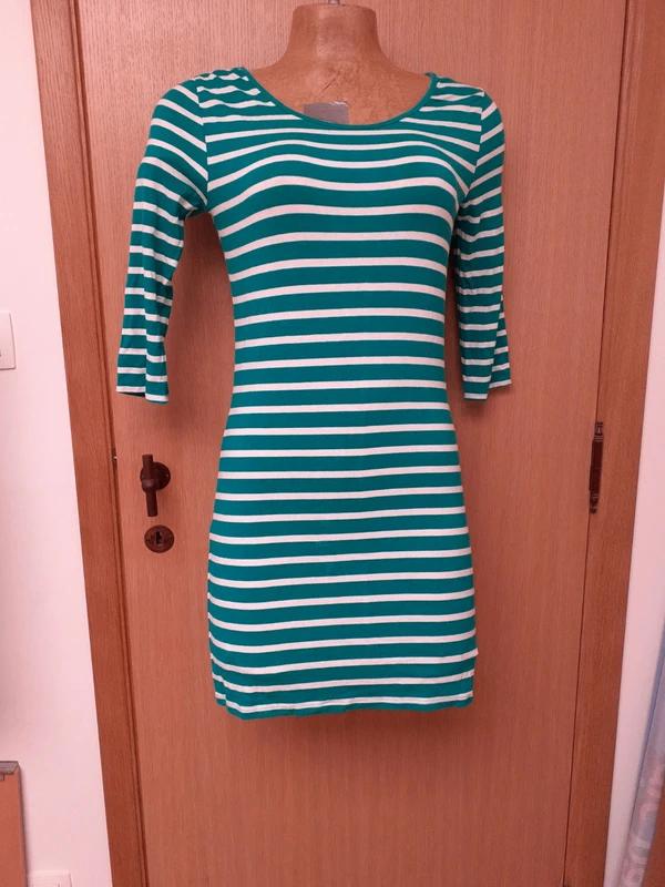 Robe Trend One – Verte à rayures blanches Taille S (36/8), Enlèvement ou Envoi, Trend One, Porté, Blanc