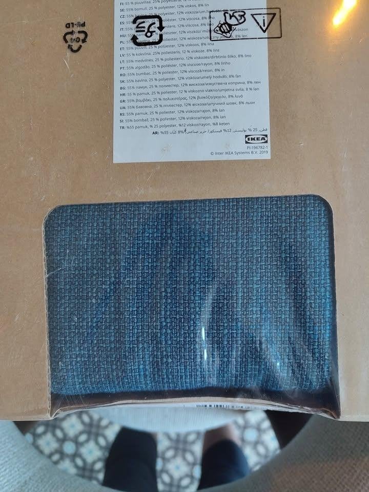 Hoes KIVIK voetenbank Hillared blauw, Minder dan 75 cm, Nieuw, Ophalen of Verzenden, Minder dan 150 cm