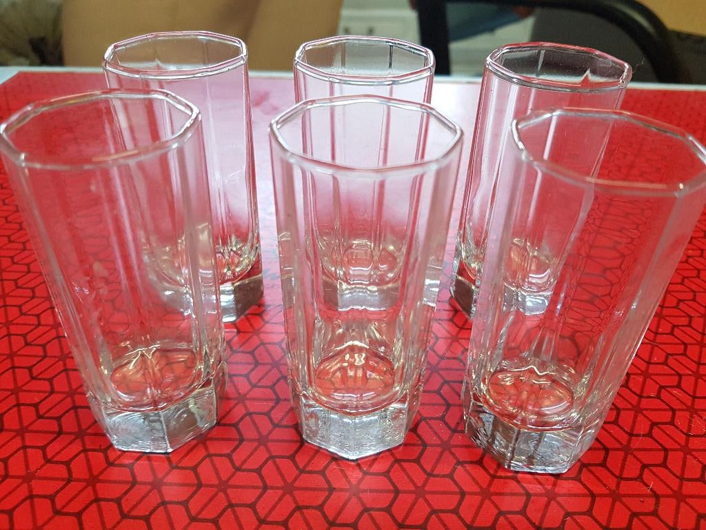 12 jeneverglaasjes in glas shotglas borrel likeur, Ophalen of Verzenden, Zo goed als nieuw, Borrel- of Shotglas