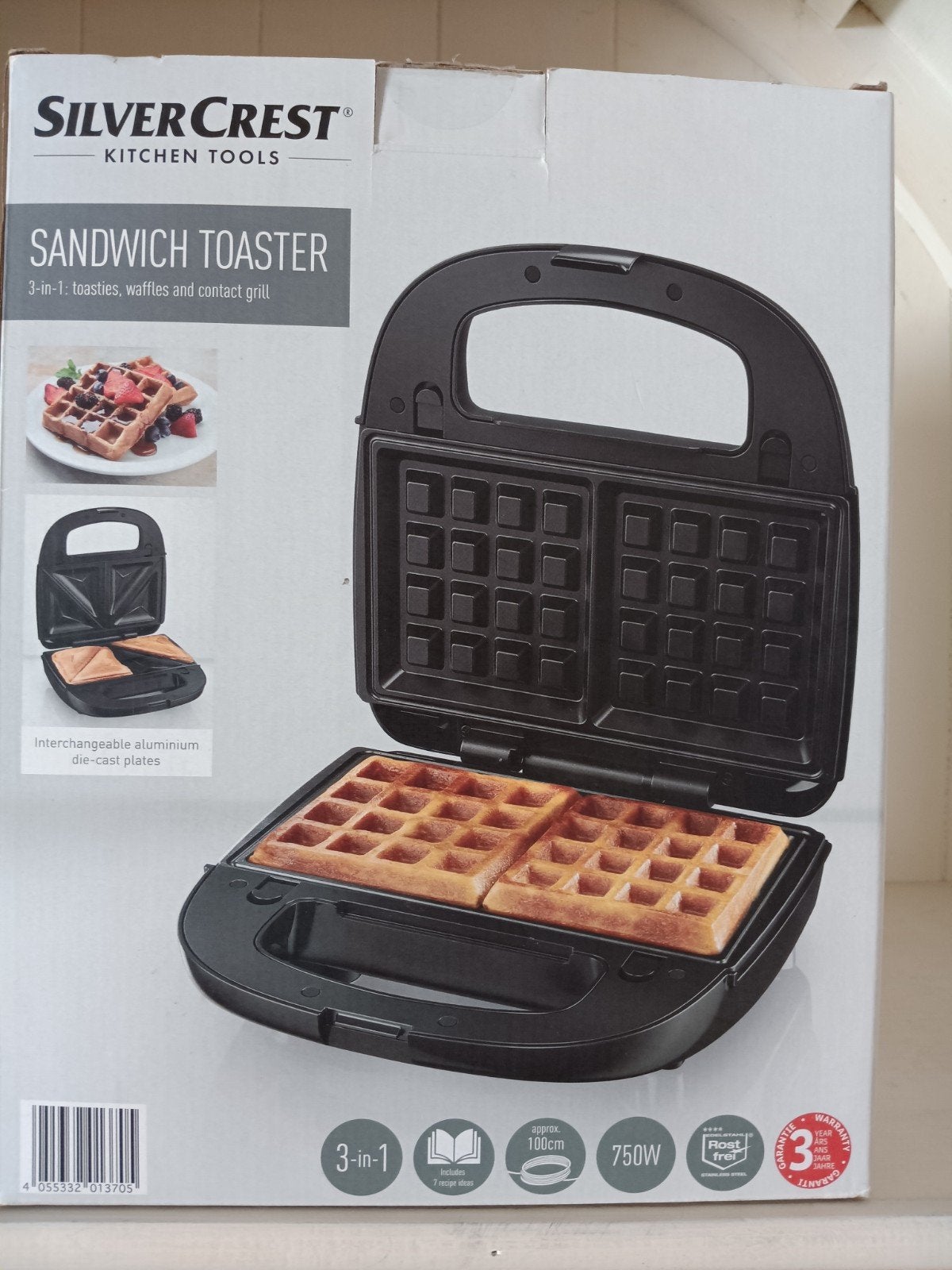 Sandwich toaster 3 in 1, Elektronische apparatuur, Wafelijzers, Ophalen of Verzenden