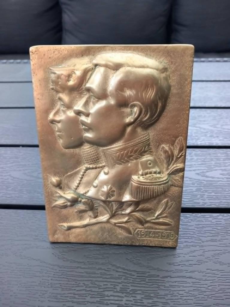 Plaque commémorative en bronze, Ophalen, Brons