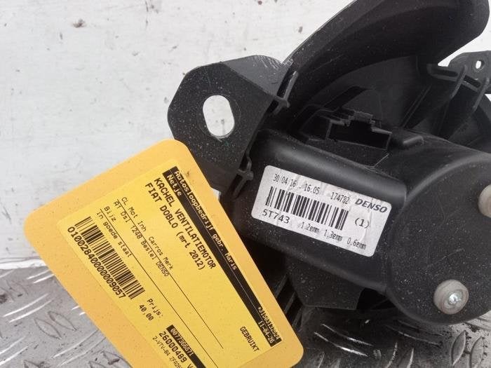 Moteur de ventilation chauffage d'un Fiat Doblo, -, -, 3 mois de garantie, Utilisé