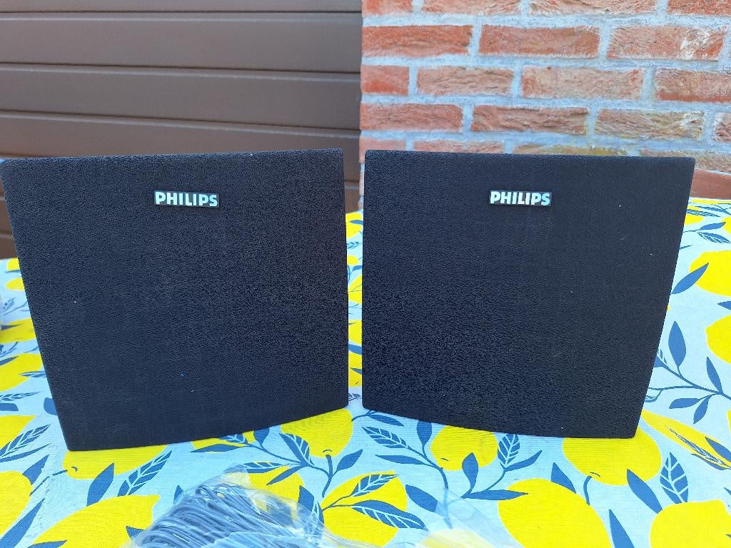 luidsprekerboxen, Audio, Tv en Foto, Luidsprekerboxen, Ophalen, Zo goed als nieuw, Front, Rear of Stereo speakers, Philips