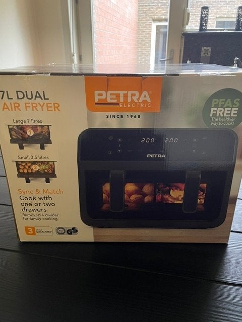 7l Dual Air Fryer met garantie, Electroménager, Enlèvement, Comme neuf, Friteuse à air