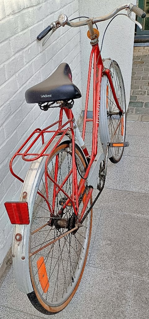 Vélo de ville rouge Flandria vintage de dame en bon état, Ophalen, Gebruikt, Overige merken