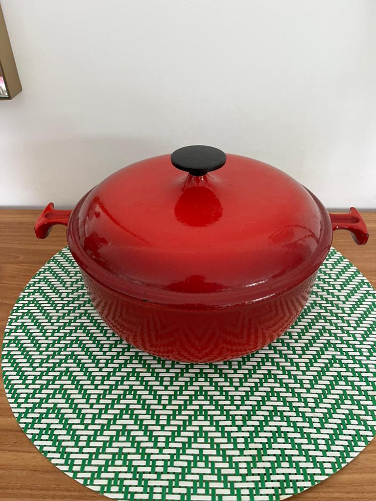 LE CREUSET geëmailleerde gietijzeren braadpan, Ophalen of Verzenden, Zo goed als nieuw, Gietijzer