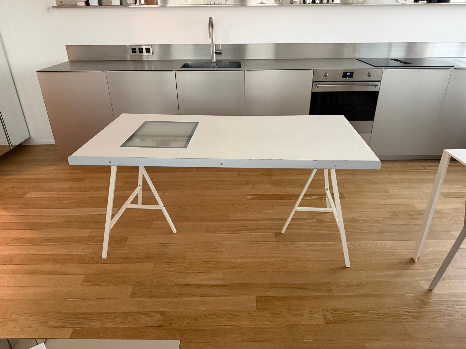 Unusual desk door used as deak & ikea legs, Ophalen, Gebruikt