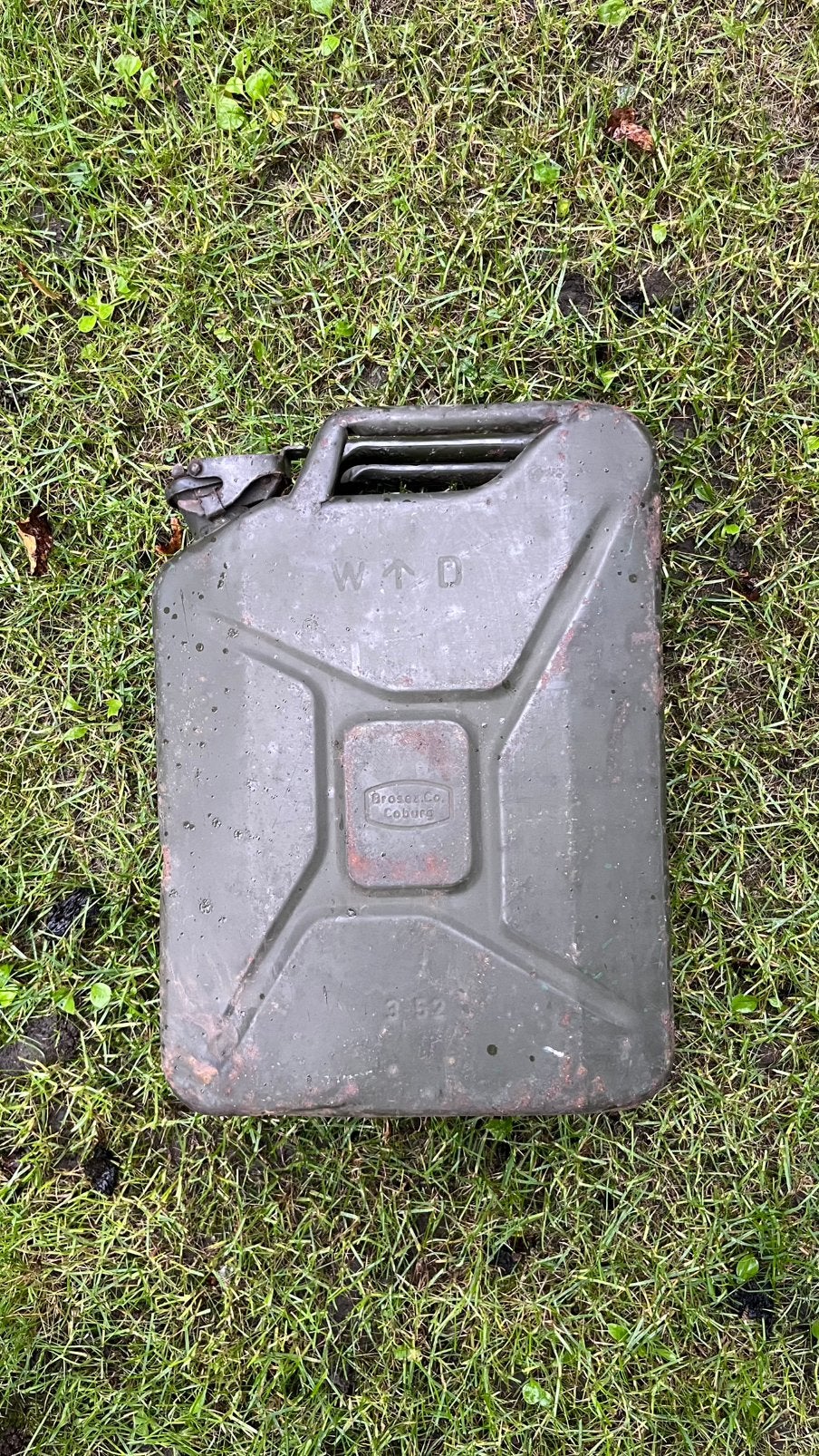 Jerrycan 20L Brose & Co Coburg Duitsland Leger memorabilia, Ophalen, Overige soorten, Overige typen