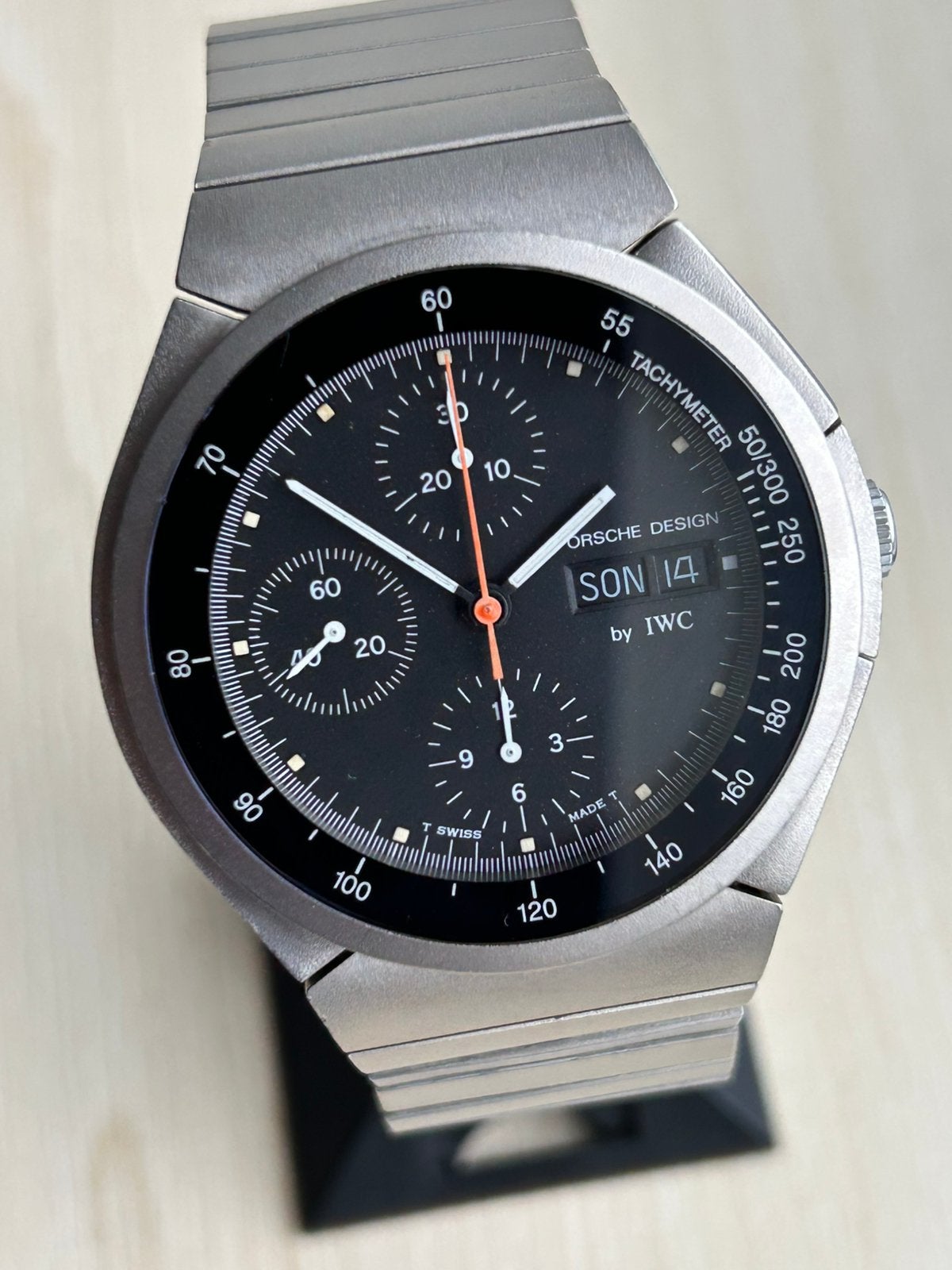 IWC Porsche Design chronograph titanium automatic, Handtassen en Accessoires, Horloges | Heren, Gebruikt, Polshorloge, Overige merken