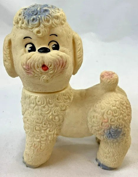 Rubbertoys Italië Vintage Piepfiguur Poedel Hond Rubber 50s, Verzamelen, Verzenden, Zo goed als nieuw