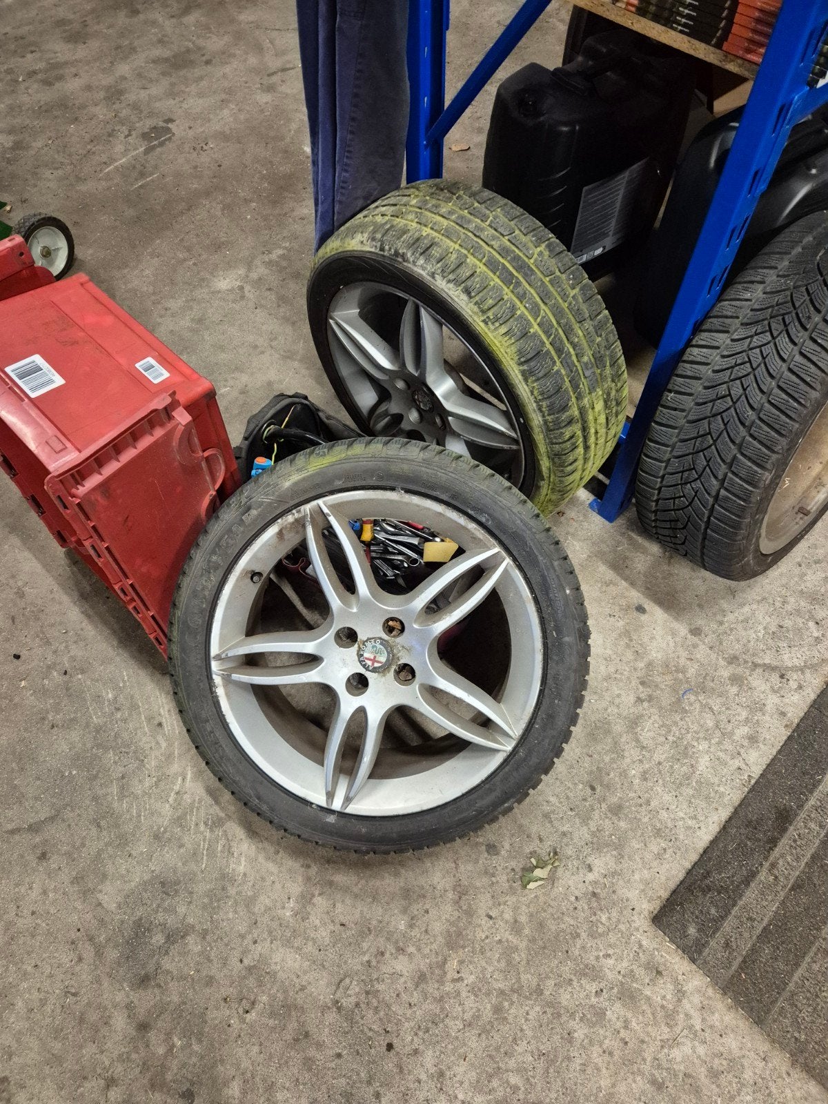 Alfa Romeo 4-gaats velgen 17", Autos : Pièces & Accessoires, Pneus & Jantes, 215 mm, Véhicule de tourisme, Enlèvement, Utilisé