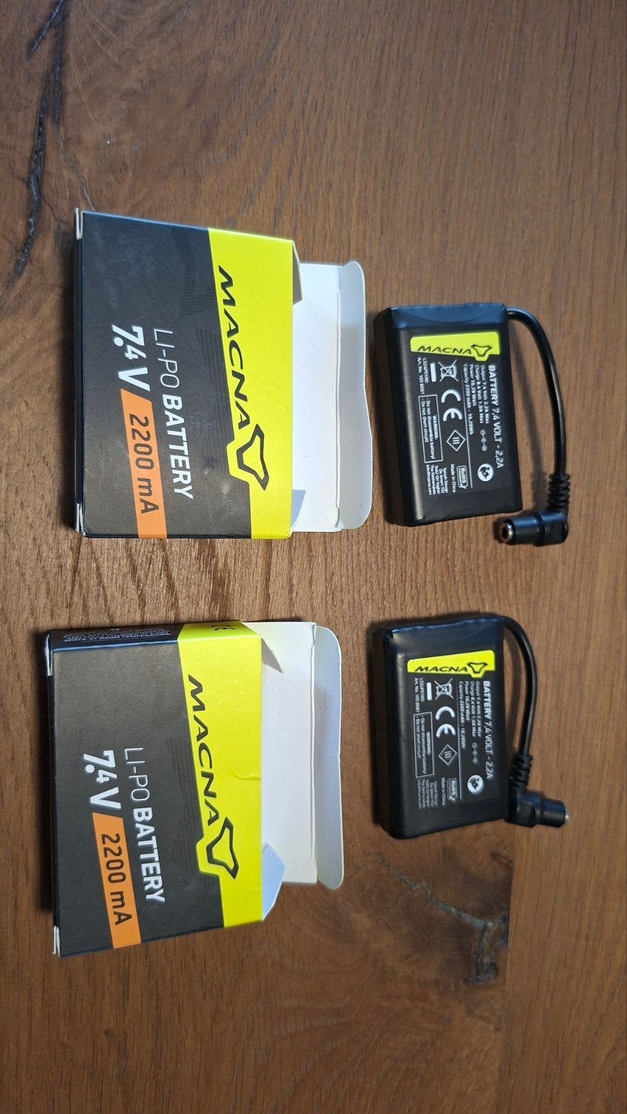 2 macna 7.4V 2200mAh battijpacks nieuw, Dames, Ophalen of Verzenden, Nieuw zonder kaartje, Handschoenen