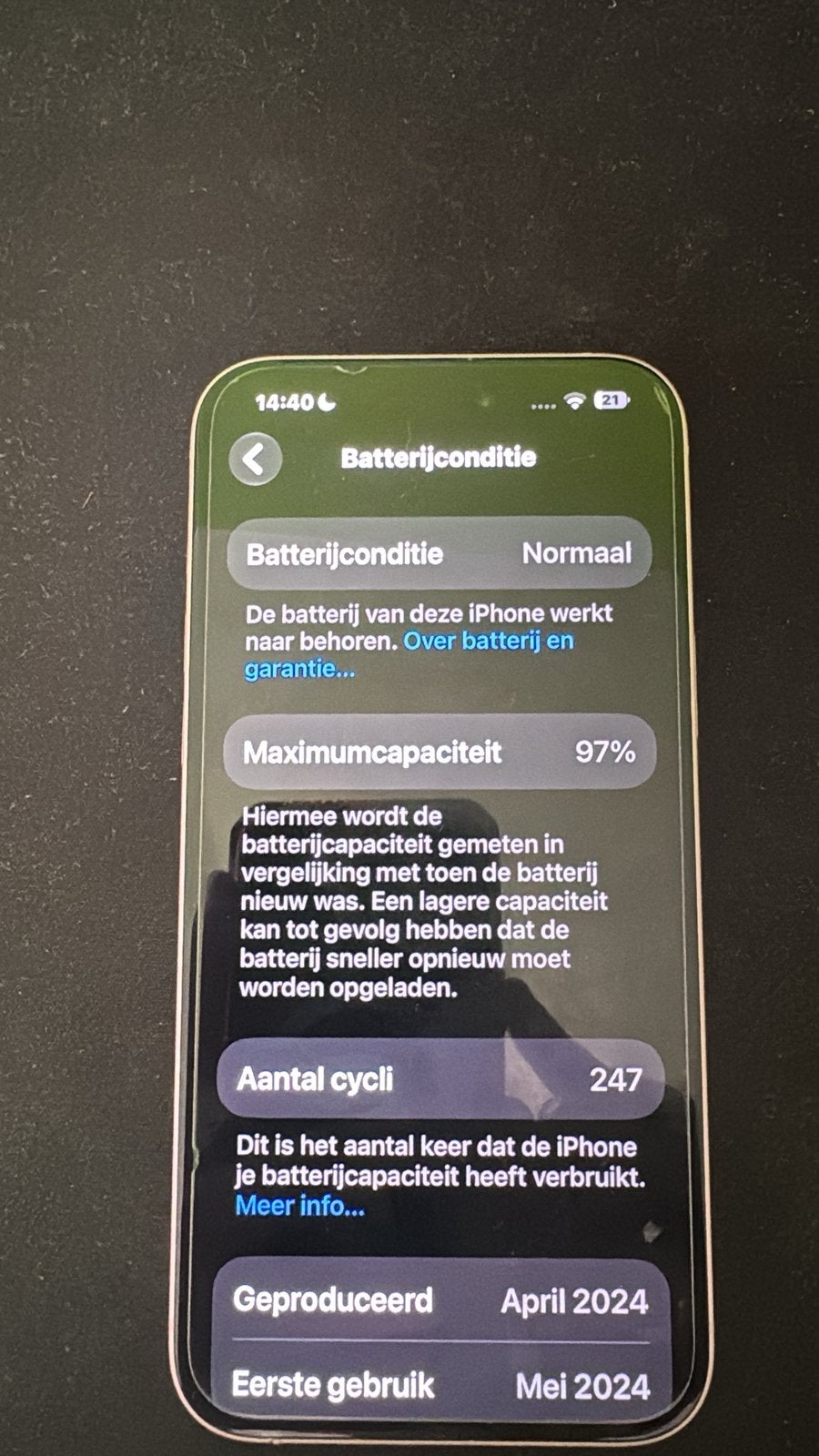 Iphone 15 plus 97% geen gebruiksporen!!!, Telecommunicatie, Ophalen, 97 %, 128 GB, IPhone 15