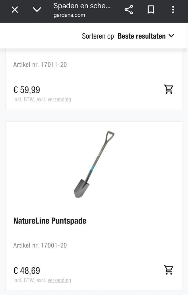 Nieuwe Gardena spade, Ophalen, Nieuw, Gardena