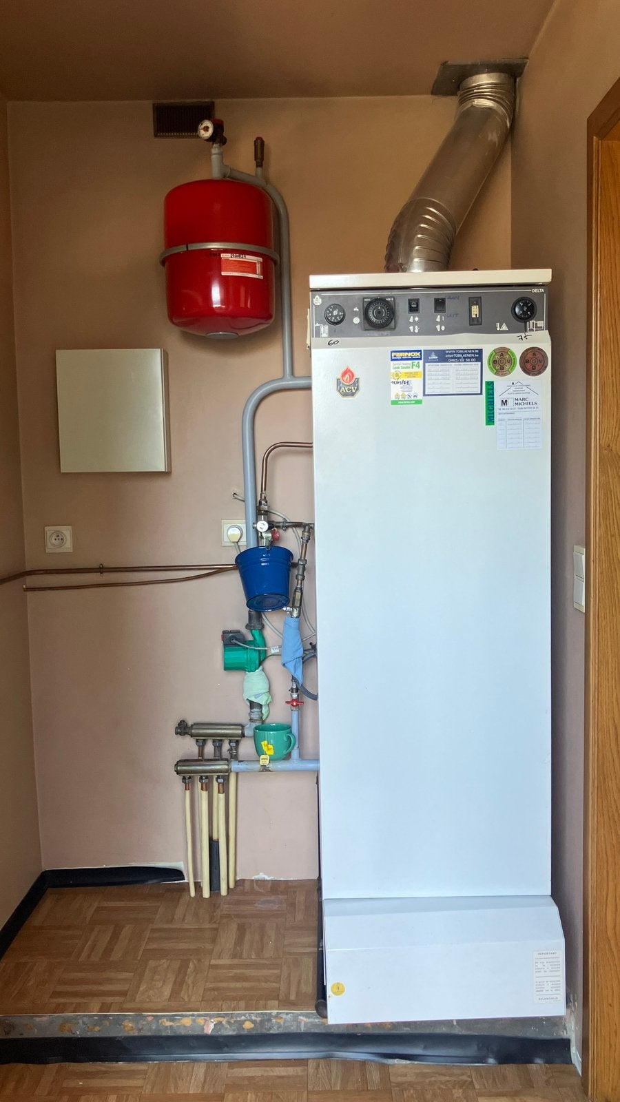 ACV Delta cv-ketel complete verwarmingsinstallatie op gas, Ophalen, Zo goed als nieuw, Boiler