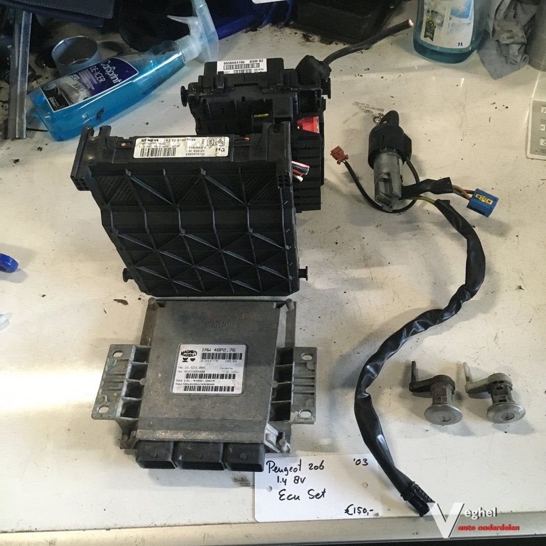 Peugeot 206 1.4 8v 2003 ECU Set, Autos : Pièces & Accessoires, Carrosserie & Tôlerie, Utilisé, Enlèvement ou Envoi