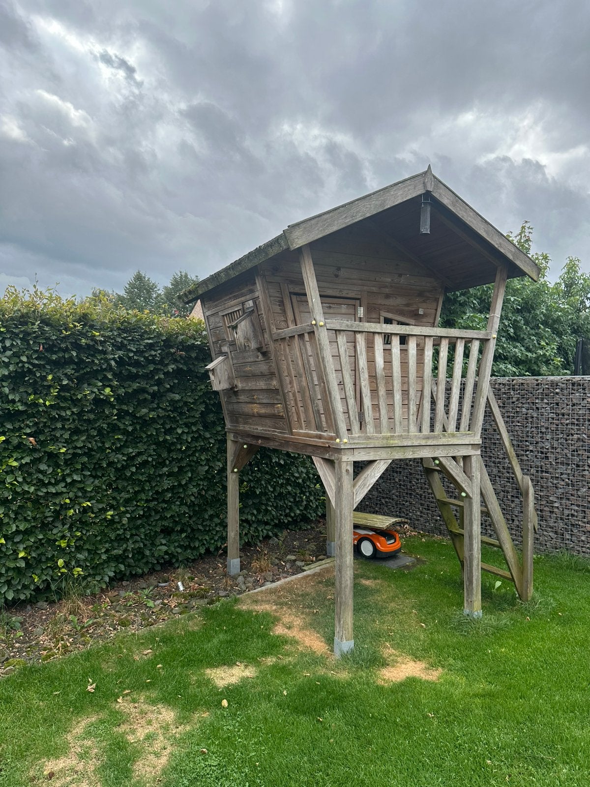 Houten speelhuisje, Kinderen en Baby's, Speelgoed | Buiten | Speelhuisjes, Ophalen, Gebruikt, Hout