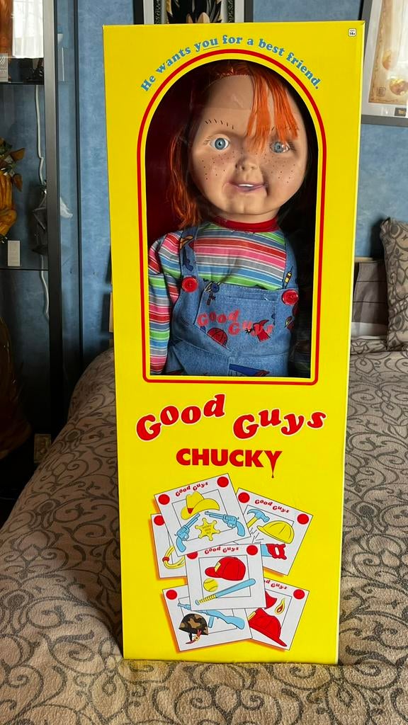 GOOD GUYS DOLL 30" DOLL SPIRIT BOX CHUCKY CHILDS PLAY NEW, Enlèvement, Comme neuf