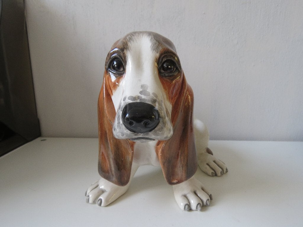 Statue en céramique Basset dog CSM Italy, Enlèvement ou Envoi