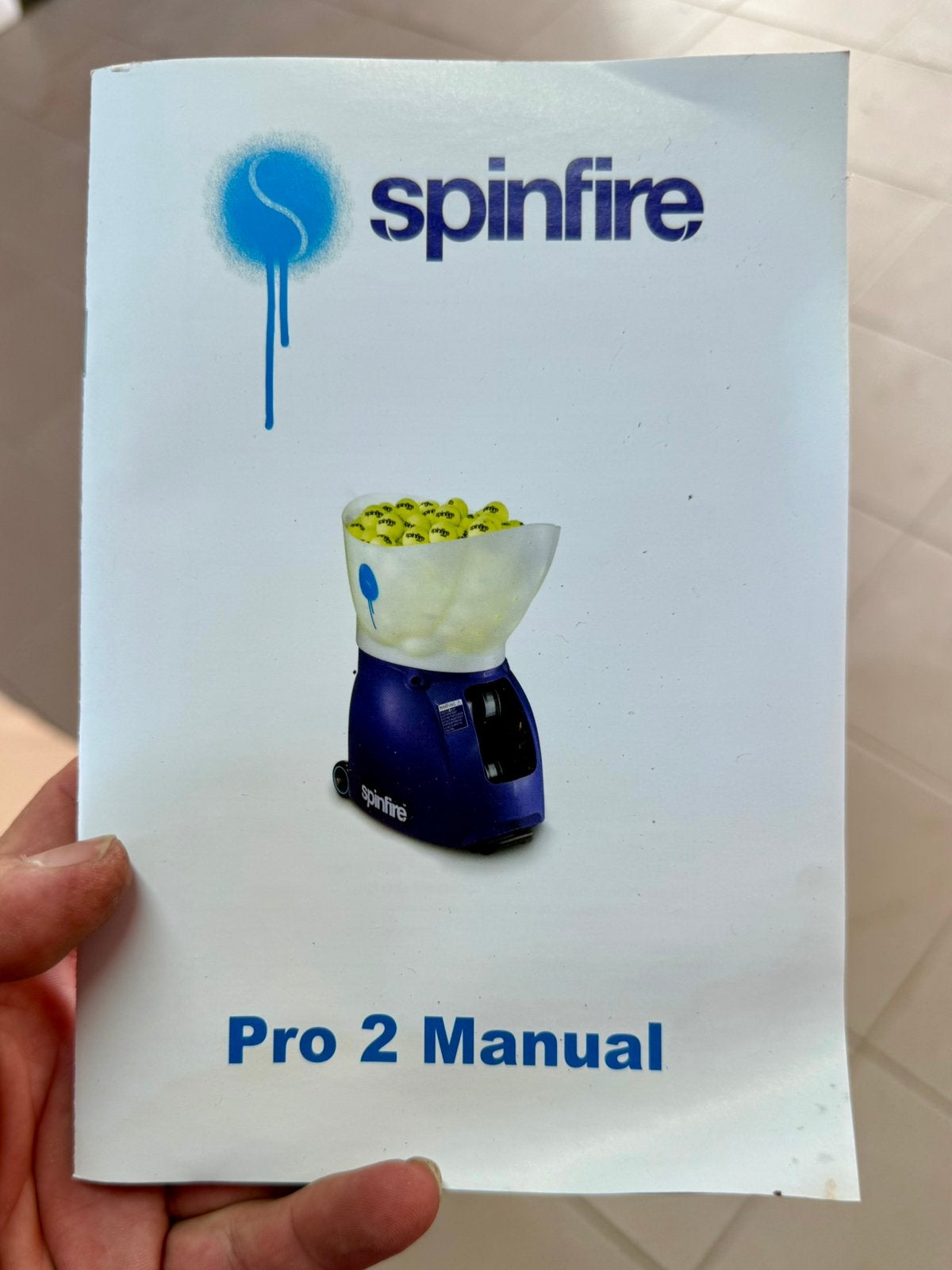 Spinfire Pro 2 tennis ballenmachine + afstandsbediening, Enlèvement, Comme neuf, Autres types