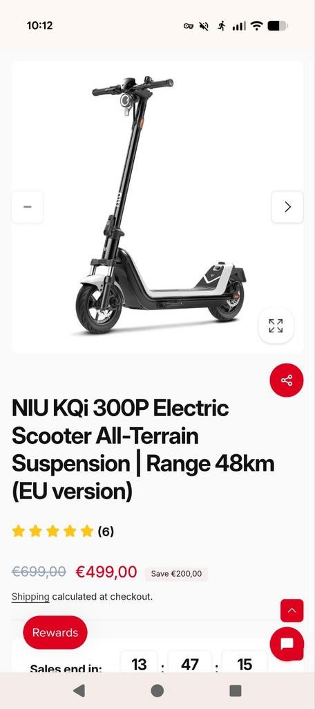 Niu KQi300P - ex demo model, Fietsen en Brommers, Ophalen, Zo goed als nieuw, Elektrische step (E-scooter), NIU