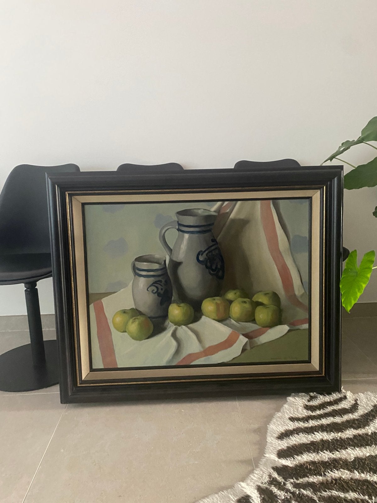 Mooi antiek schilderij op doek, Antiek en Kunst, Ophalen, Doek