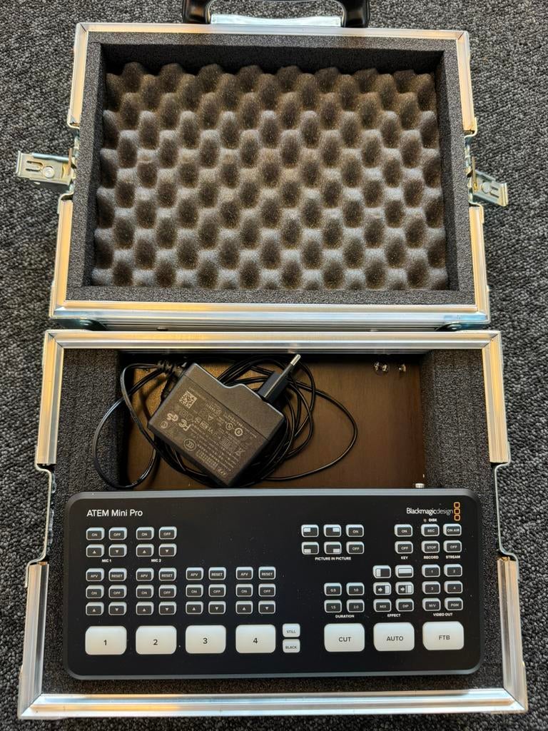 Blackmagic ATEM Mini Pro + THON Flightcase, Ophalen, Zo goed als nieuw, Video