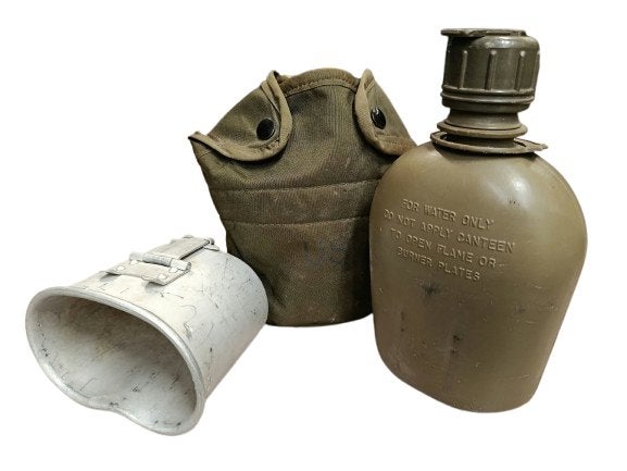 Gourde US Army 1973 – Housse Nylon LC-2, Collections, Enlèvement ou Envoi